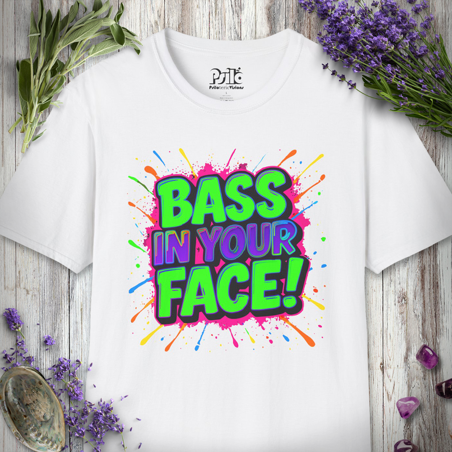 "Bass In Your Face (Paint)" T-SHIRT