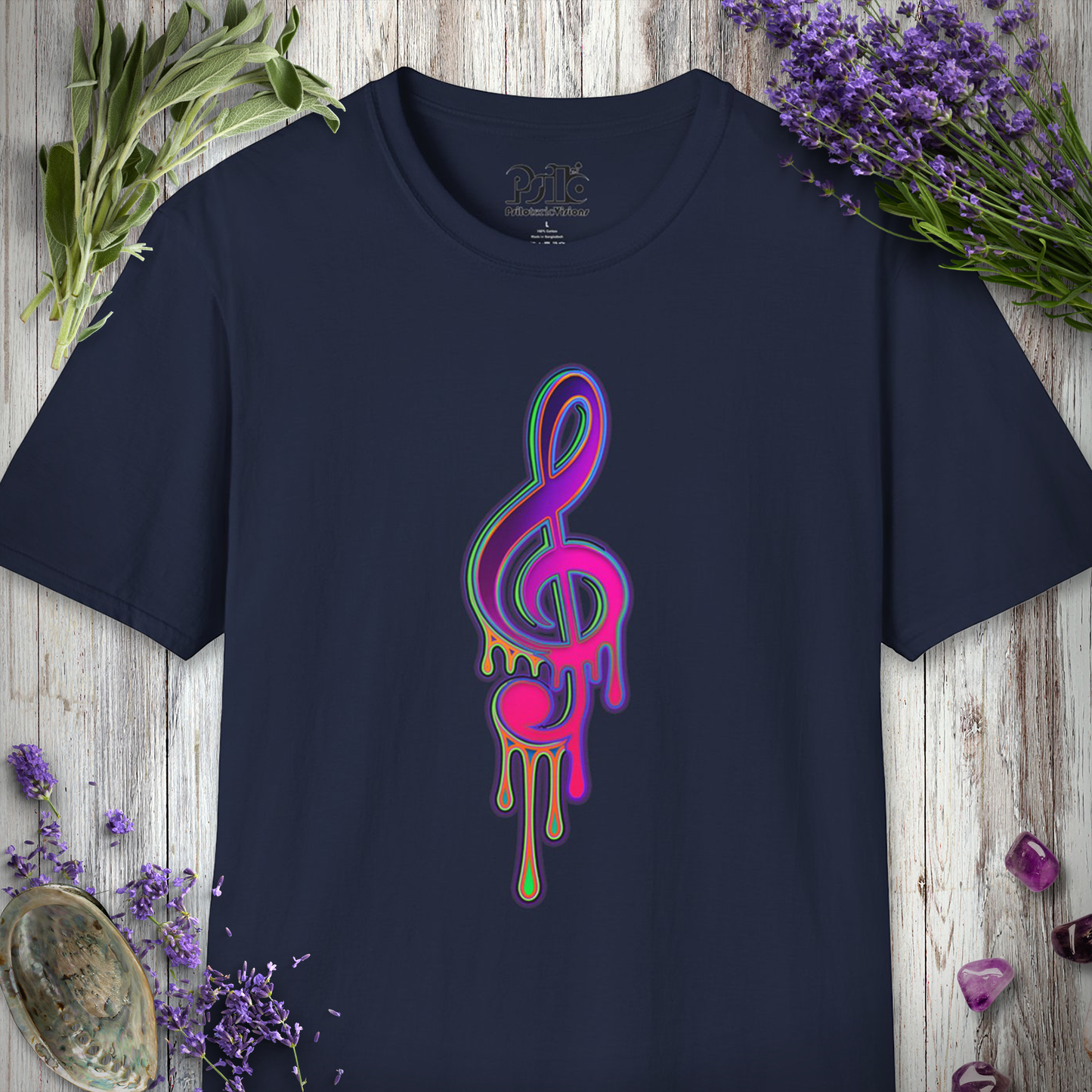 "Melting Treble Clef" T-SHIRT