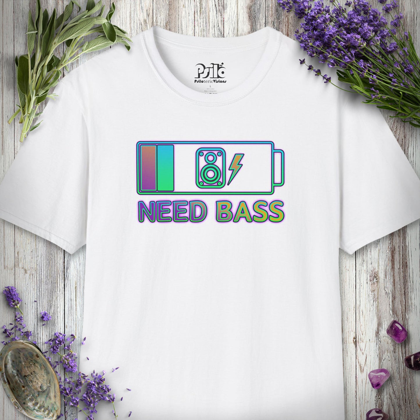 "Battery Low Need Bass" T-SHIRT