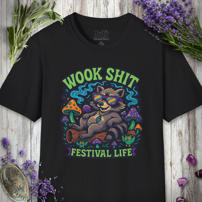 "Wook Life Raccoon" T-SHIRT