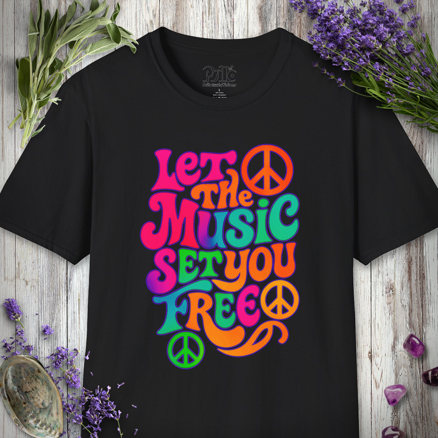 "Let The Music Set You Free" T-SHIRT