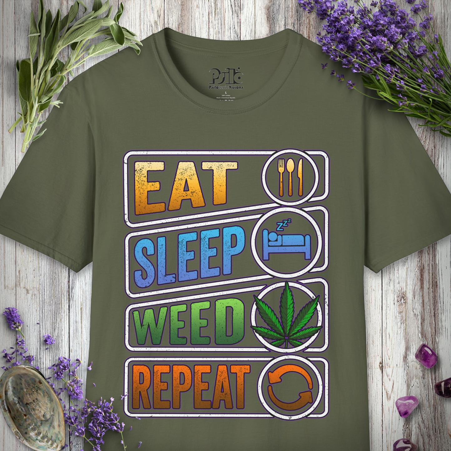 Weed Repeat T-SHIRT