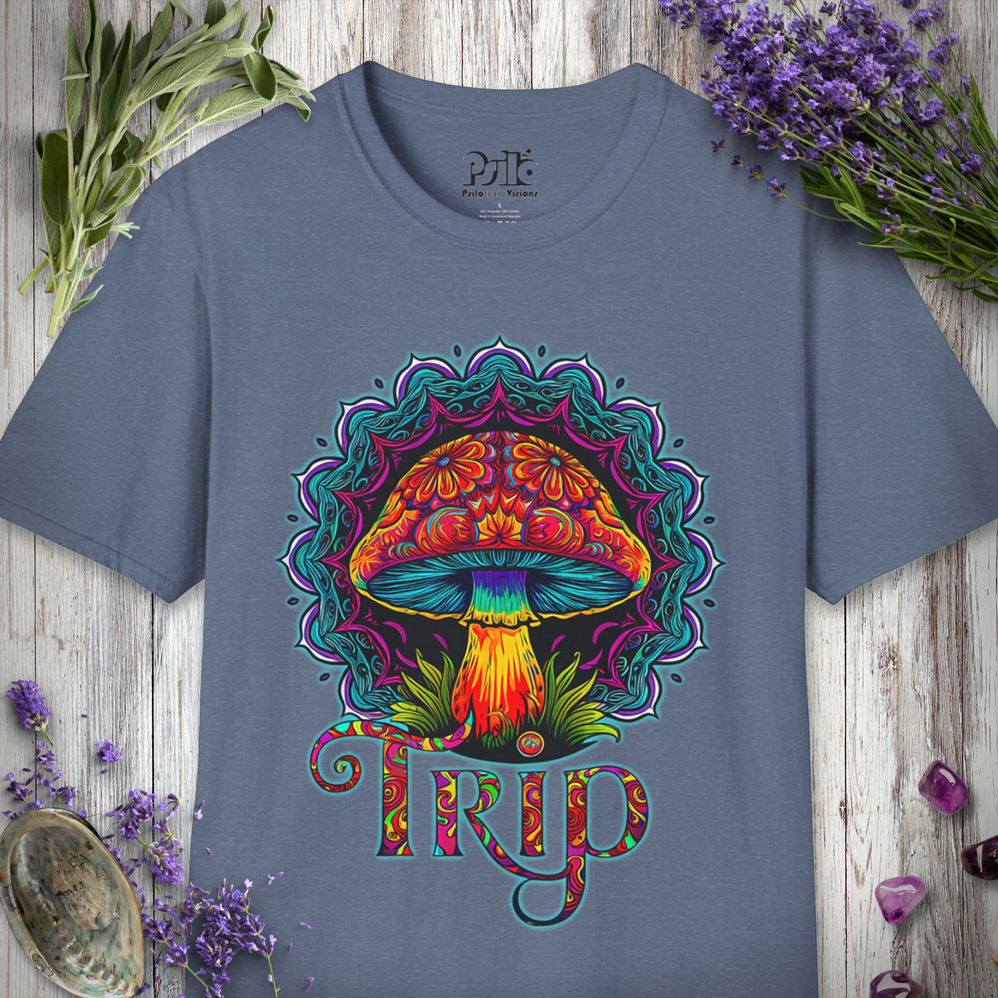 Mushroom Trip Mandala T-SHIRT