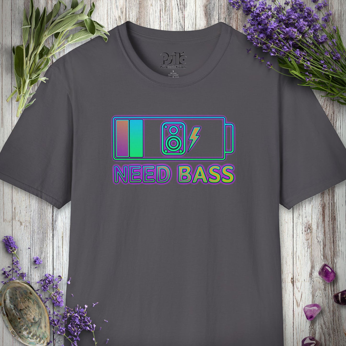 "Battery Low Need Bass" T-SHIRT
