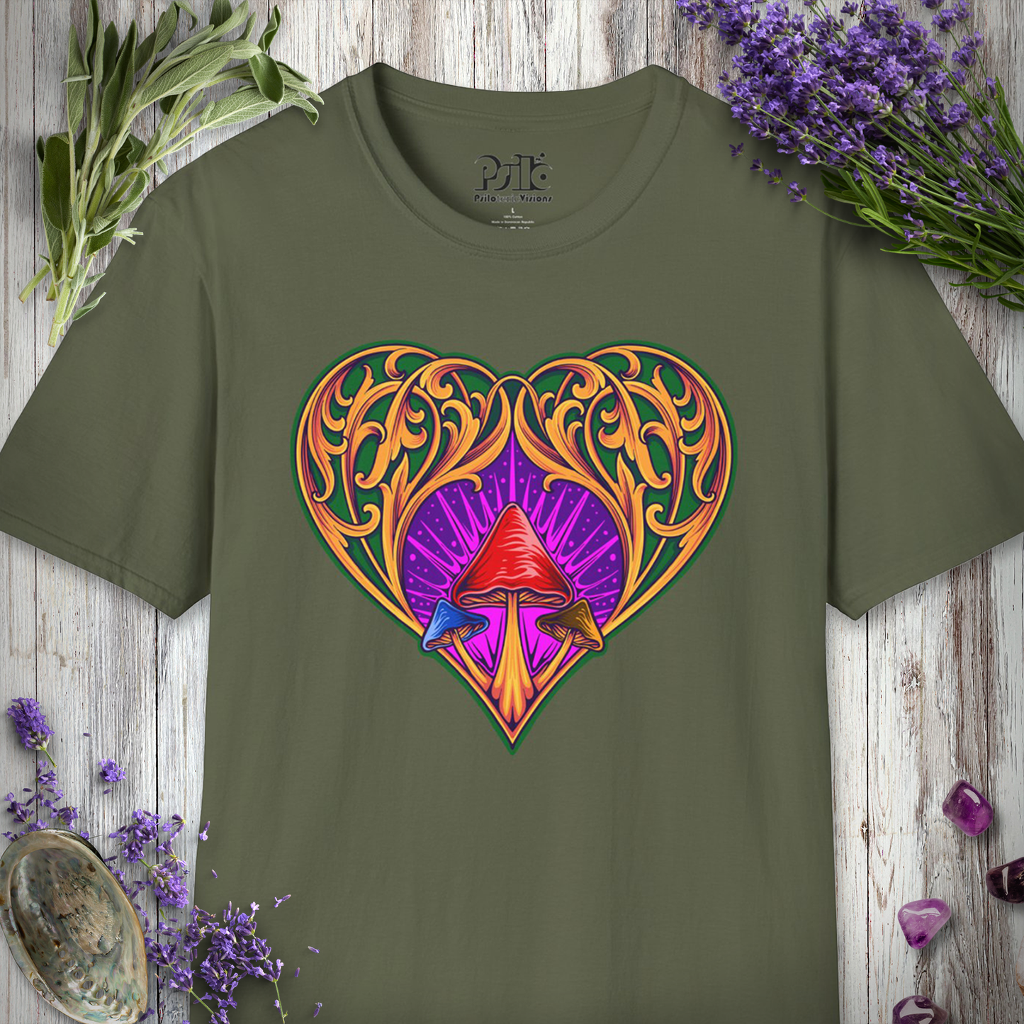 Mushroom Heart Ornament T-SHIRT