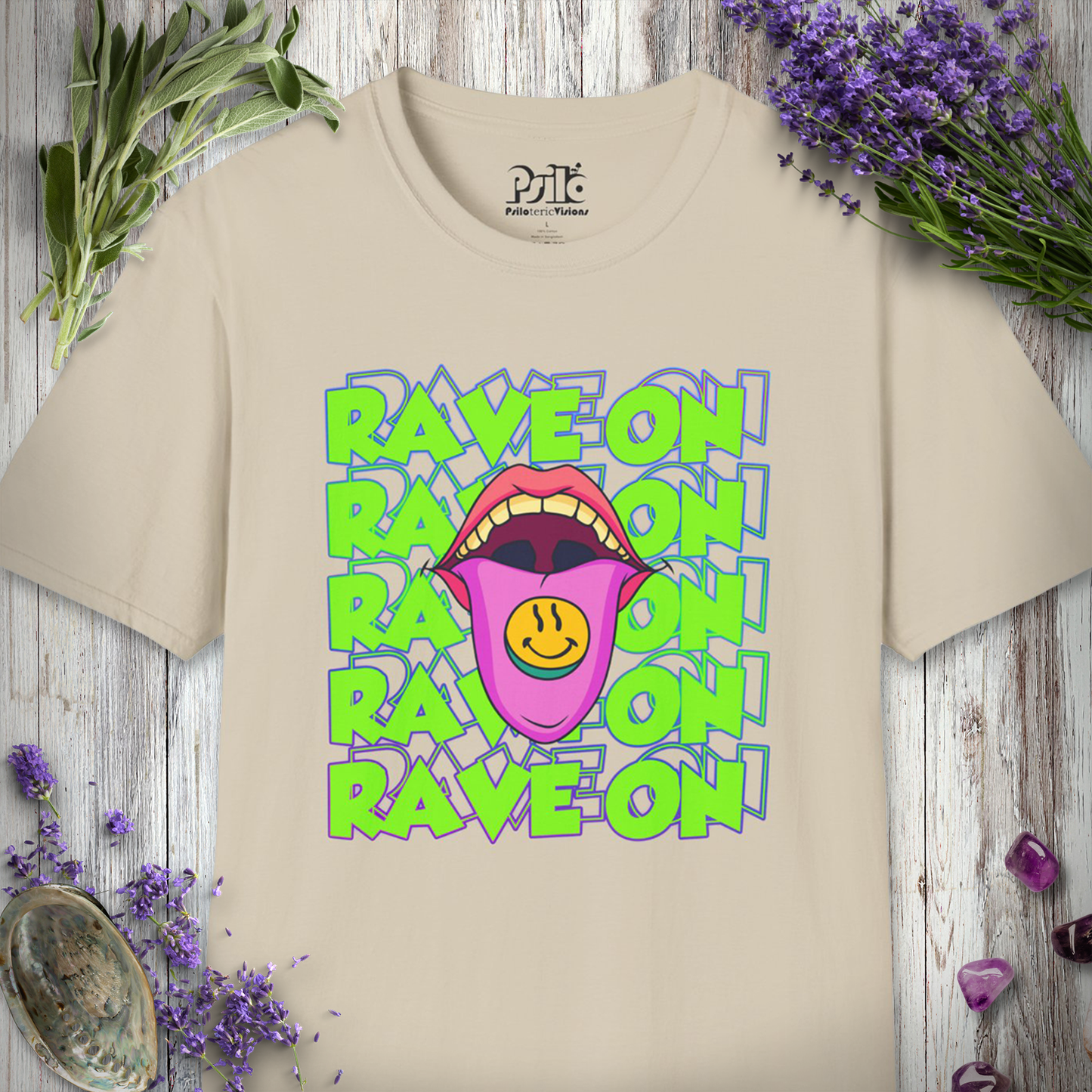 "Rave On Tongue" T-SHIRT