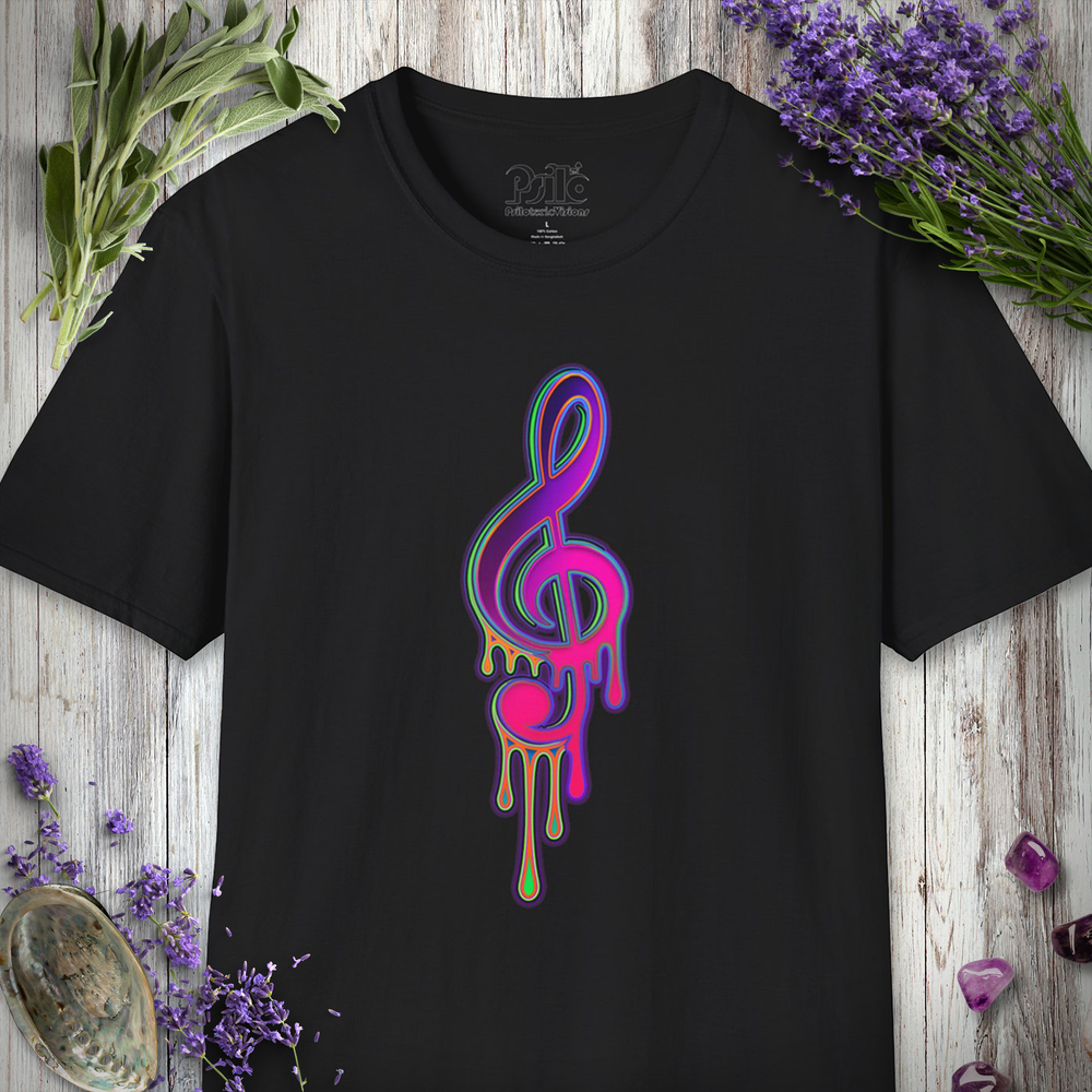 "Melting Treble Clef" T-SHIRT
