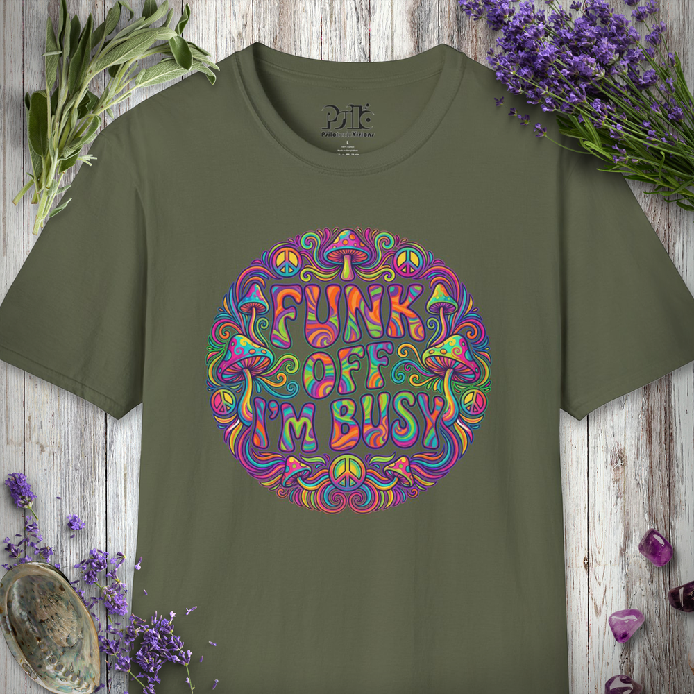 "Funk Off I'm Busy (Circle)" T-SHIRT