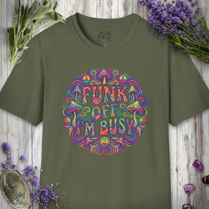 "Funk Off I'm Busy (Circle)" T-SHIRT