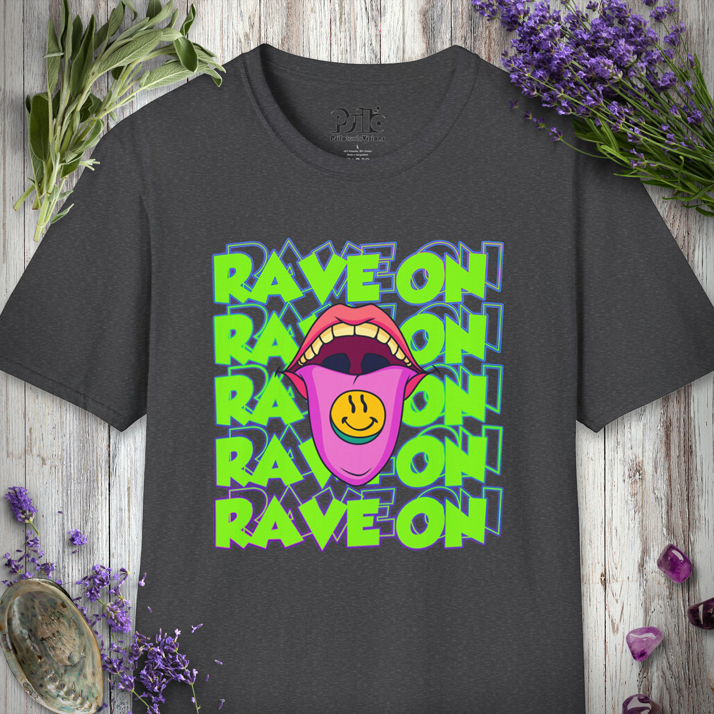"Rave On Tongue" T-SHIRT
