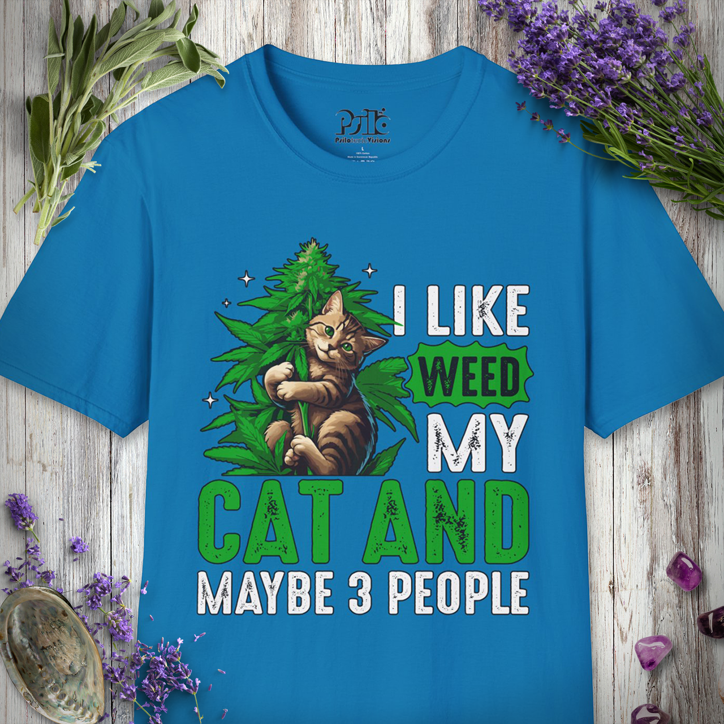 Cat & 3 People T-SHIRT