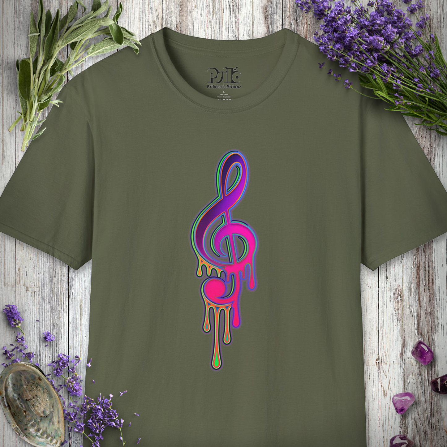 "Melting Treble Clef" T-SHIRT