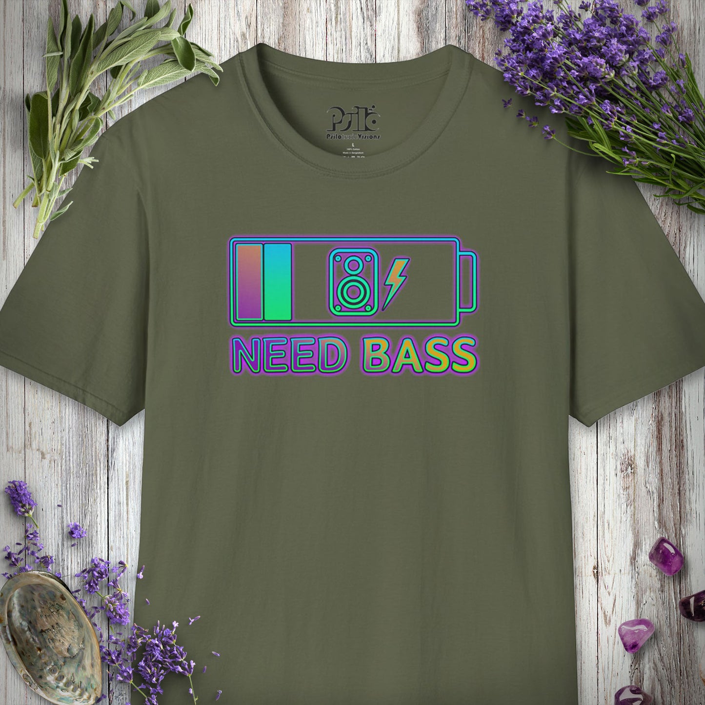 "Battery Low Need Bass" T-SHIRT