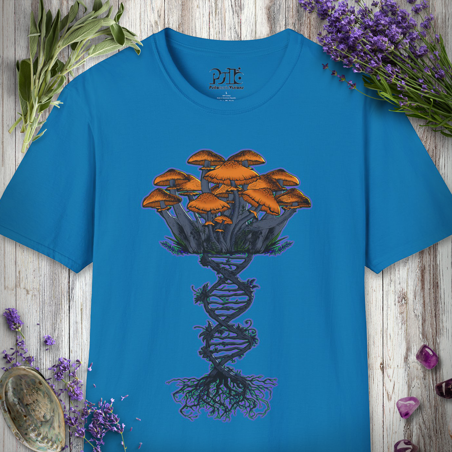 Mushroom DNA Helix T-SHIRT