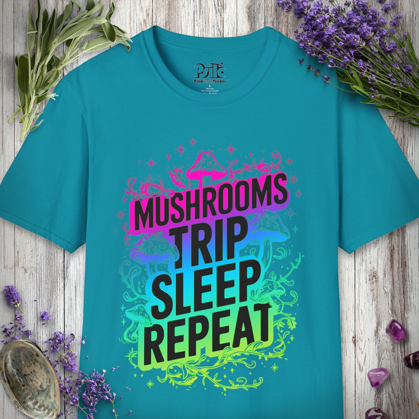 Mushrooms Trip Sleep Repeat T-Shirt