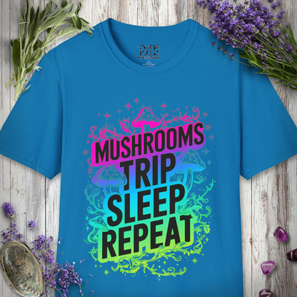Mushrooms Trip Repeat T-SHIRT