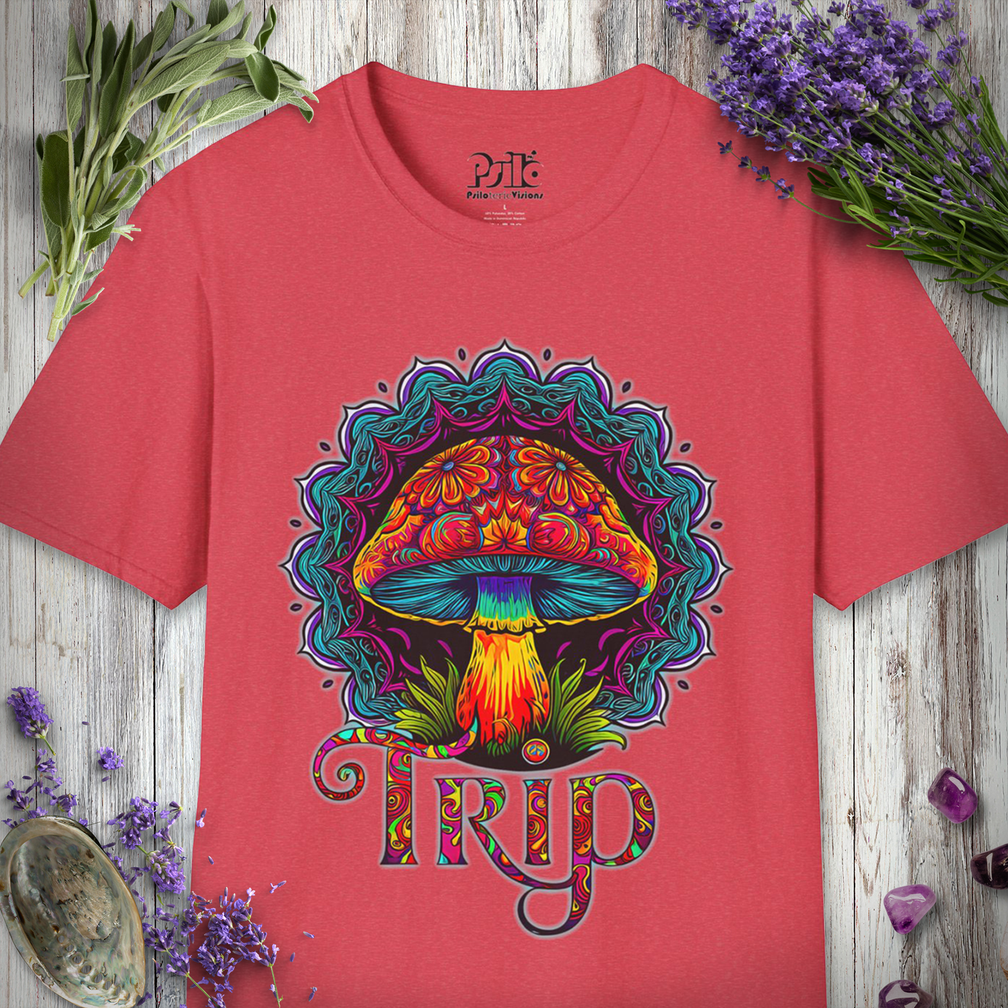 Mushroom Trip Mandala T-SHIRT