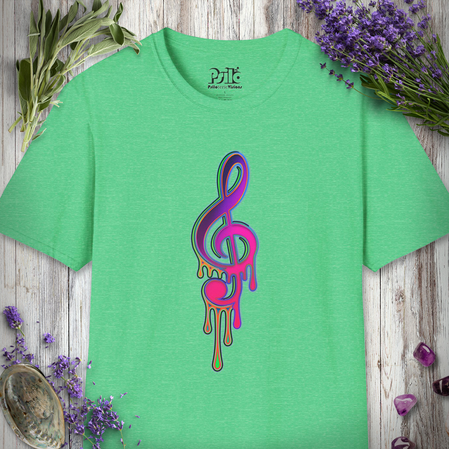 "Melting Treble Clef" T-SHIRT