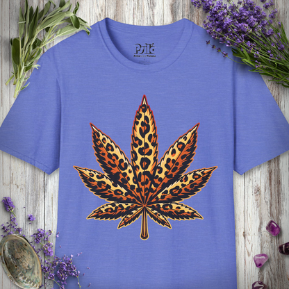 Leopard Print Pot Leaf T-SHIRT