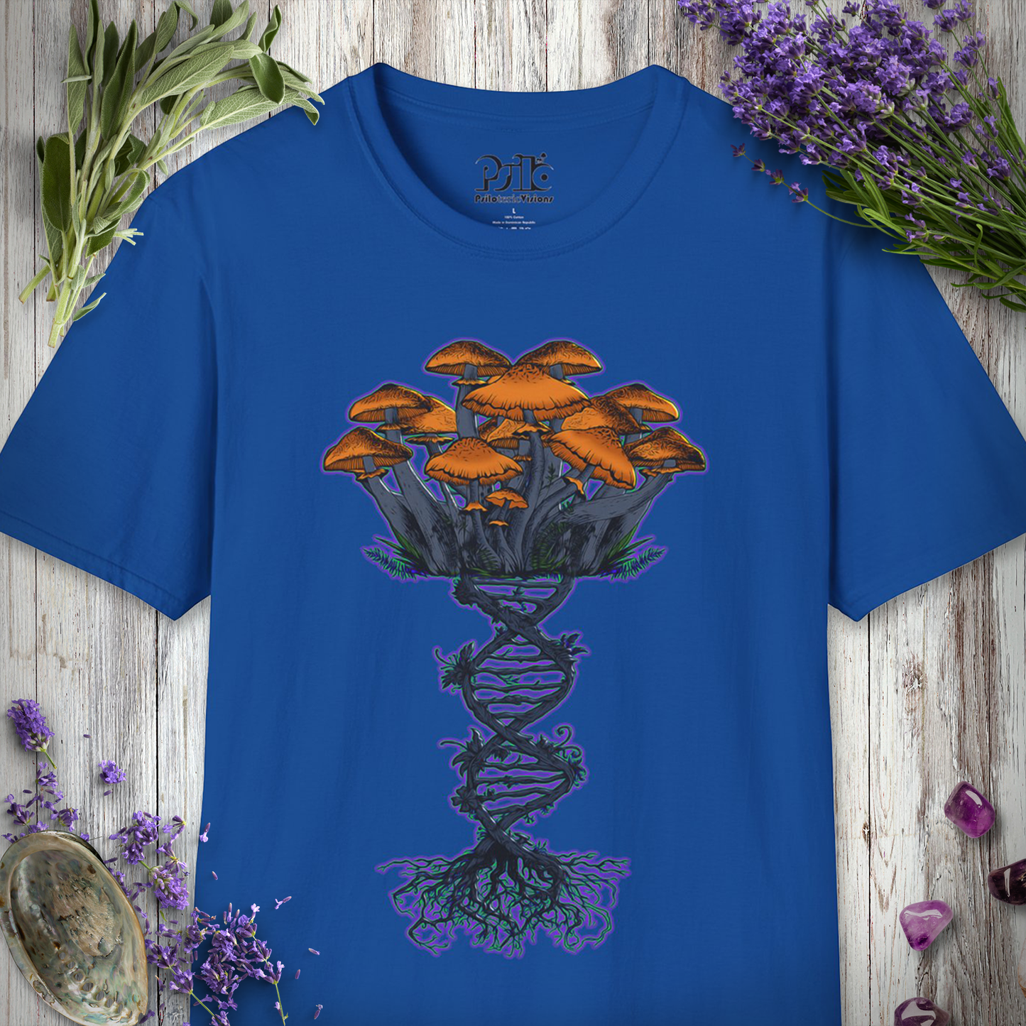 Mushroom DNA Helix T-SHIRT