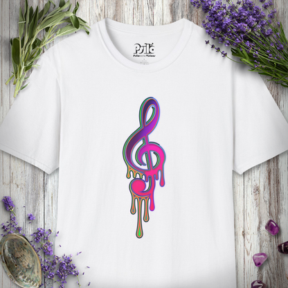 "Melting Treble Clef" T-SHIRT