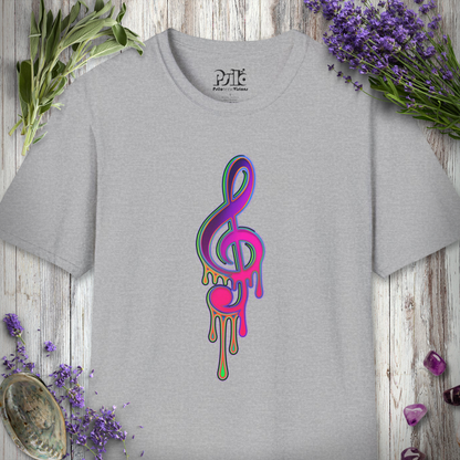 "Melting Treble Clef" T-SHIRT