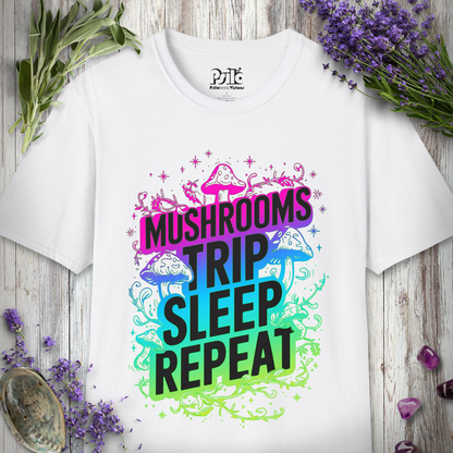 Mushrooms Trip Repeat T-SHIRT