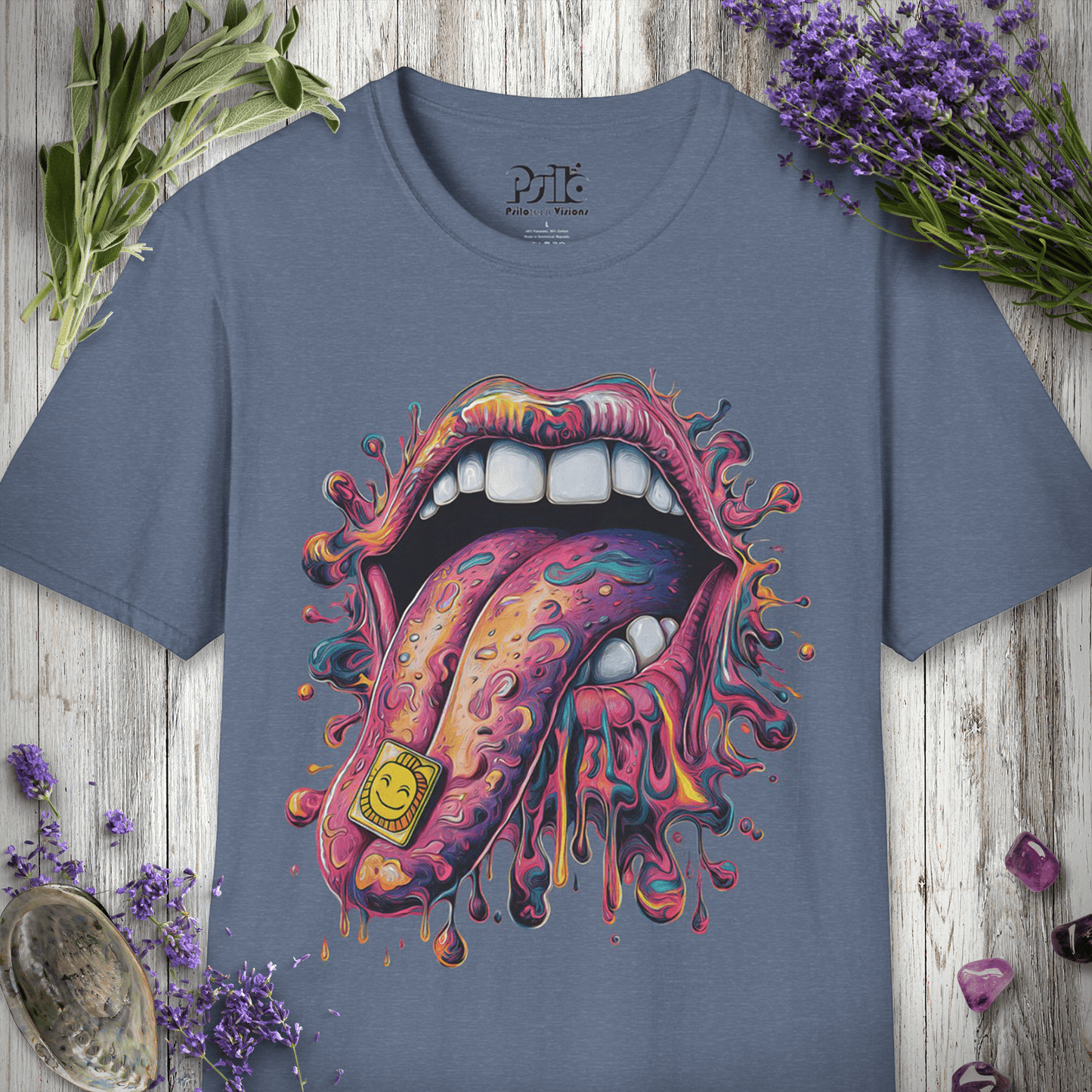 Retro Melting Acid Tongue T-Shirt