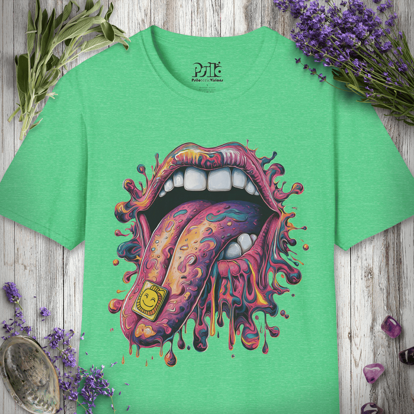 Retro Melting Acid Tongue T-Shirt