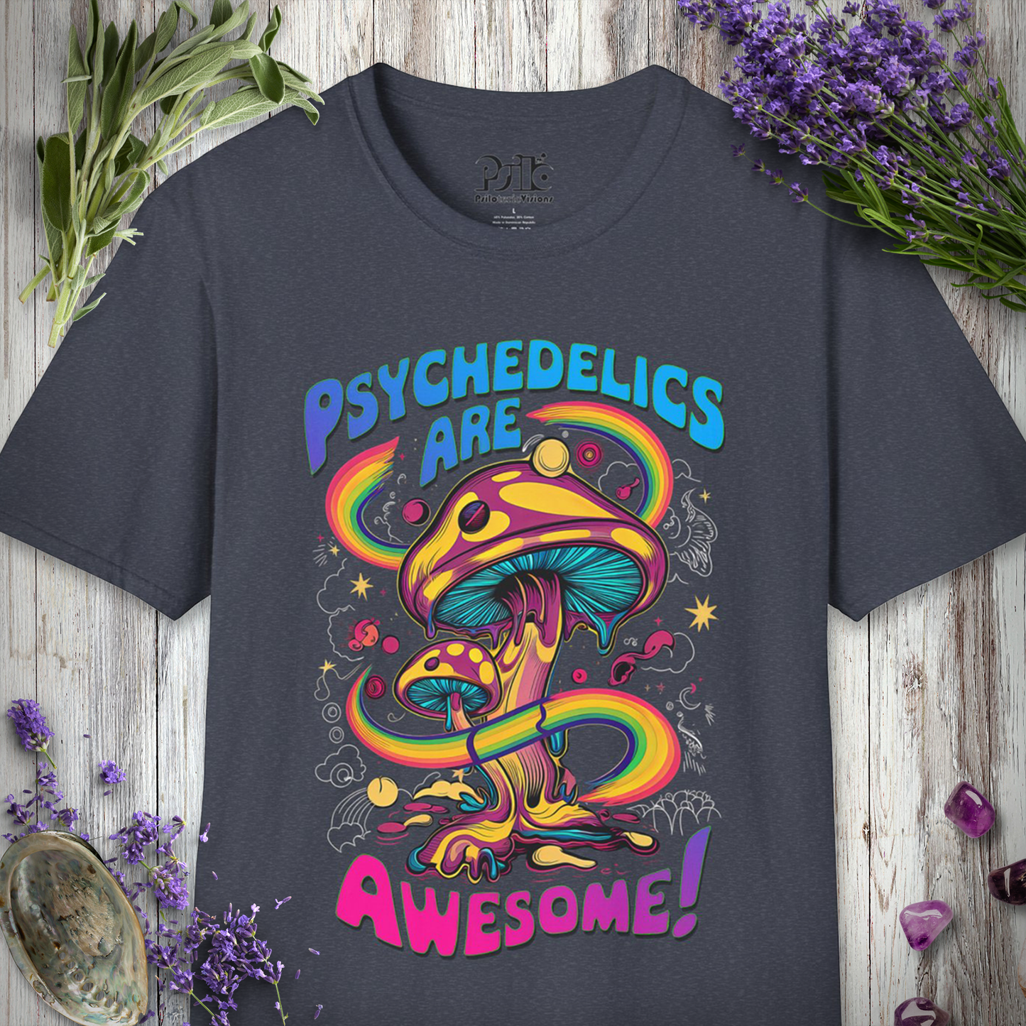 "Psychedelics Are Awesome" Unisex SOFTSTYLE T-SHIRT