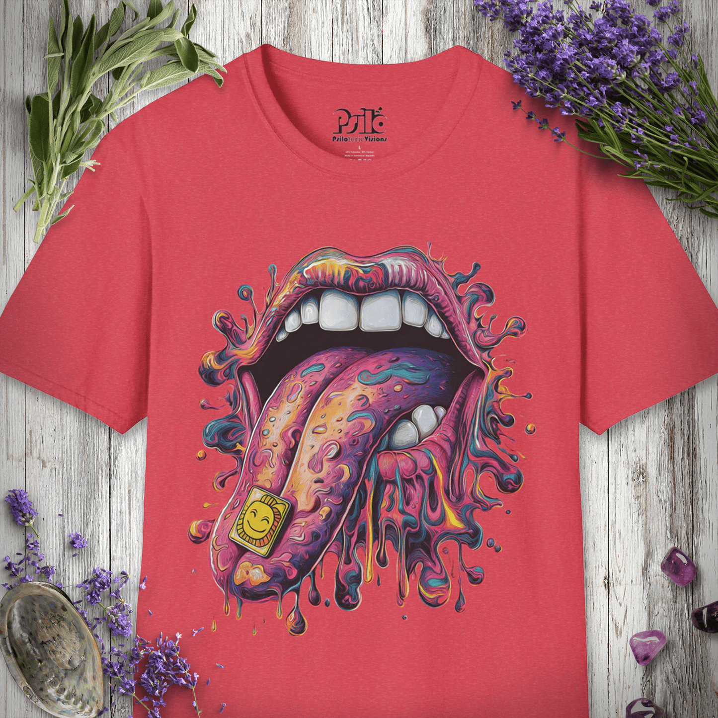 Retro Melting Acid Tongue T-Shirt