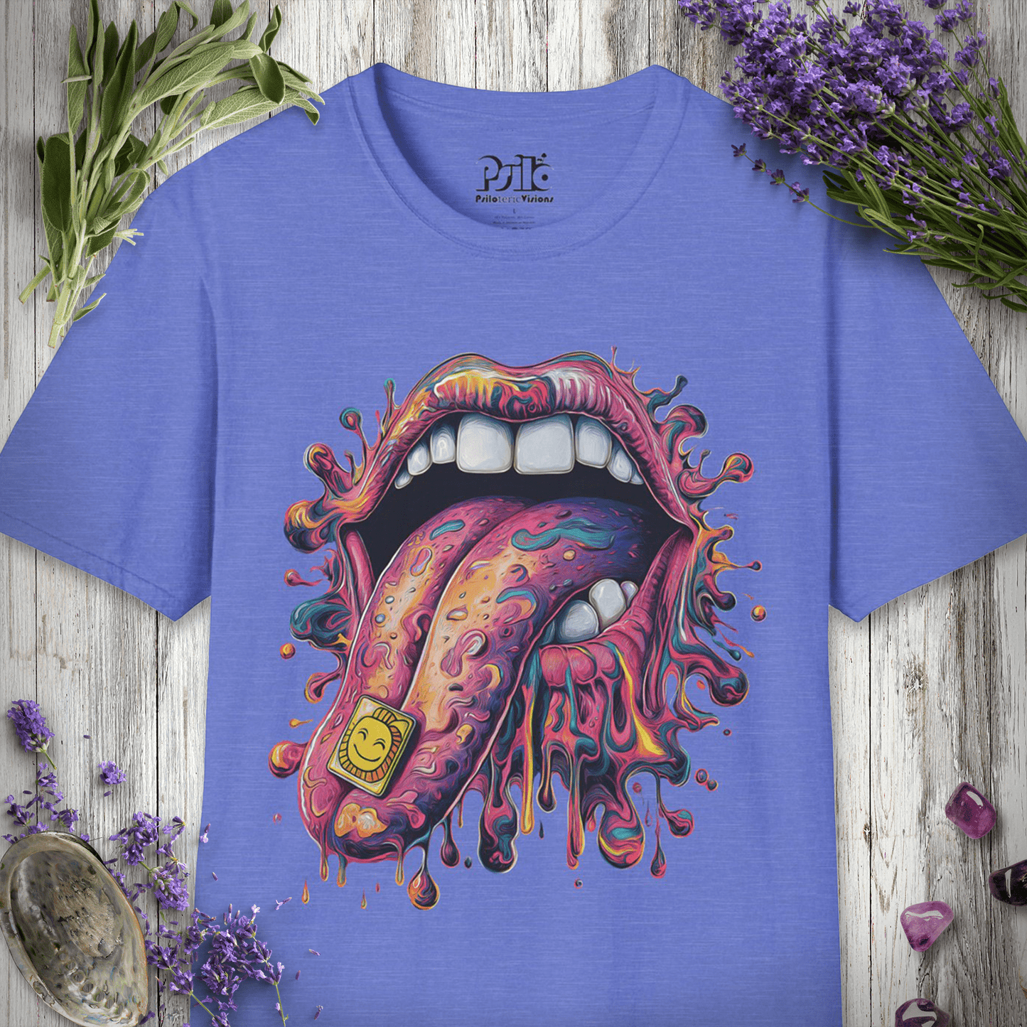 Retro Melting Acid Tongue T-Shirt