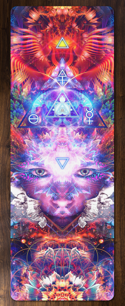 Lapis Philosophorum yoga mat, printed edge to edge across the full mat surface.