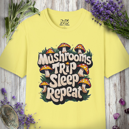 Mushrooms Trip Repeat T-SHIRT