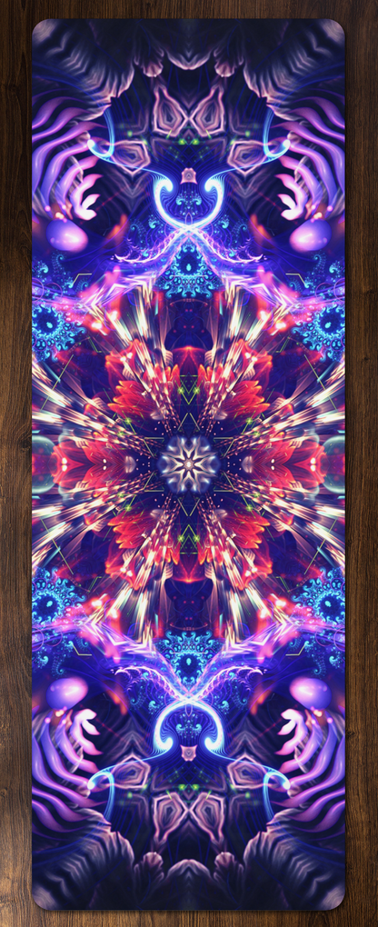 Flow State yoga mat, printed edge to edge across the full mat surface.