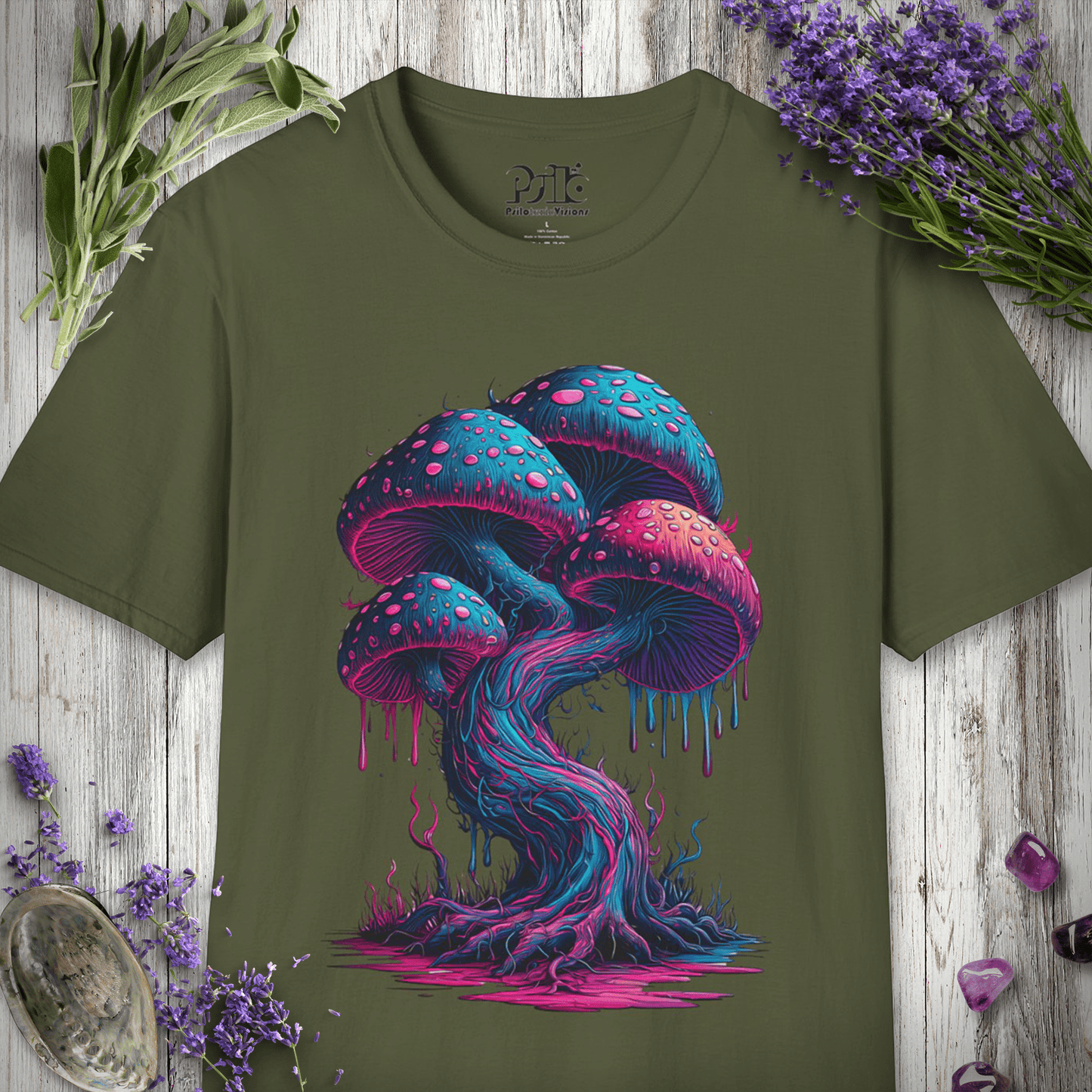 Neon Mushrooms T-SHIRT