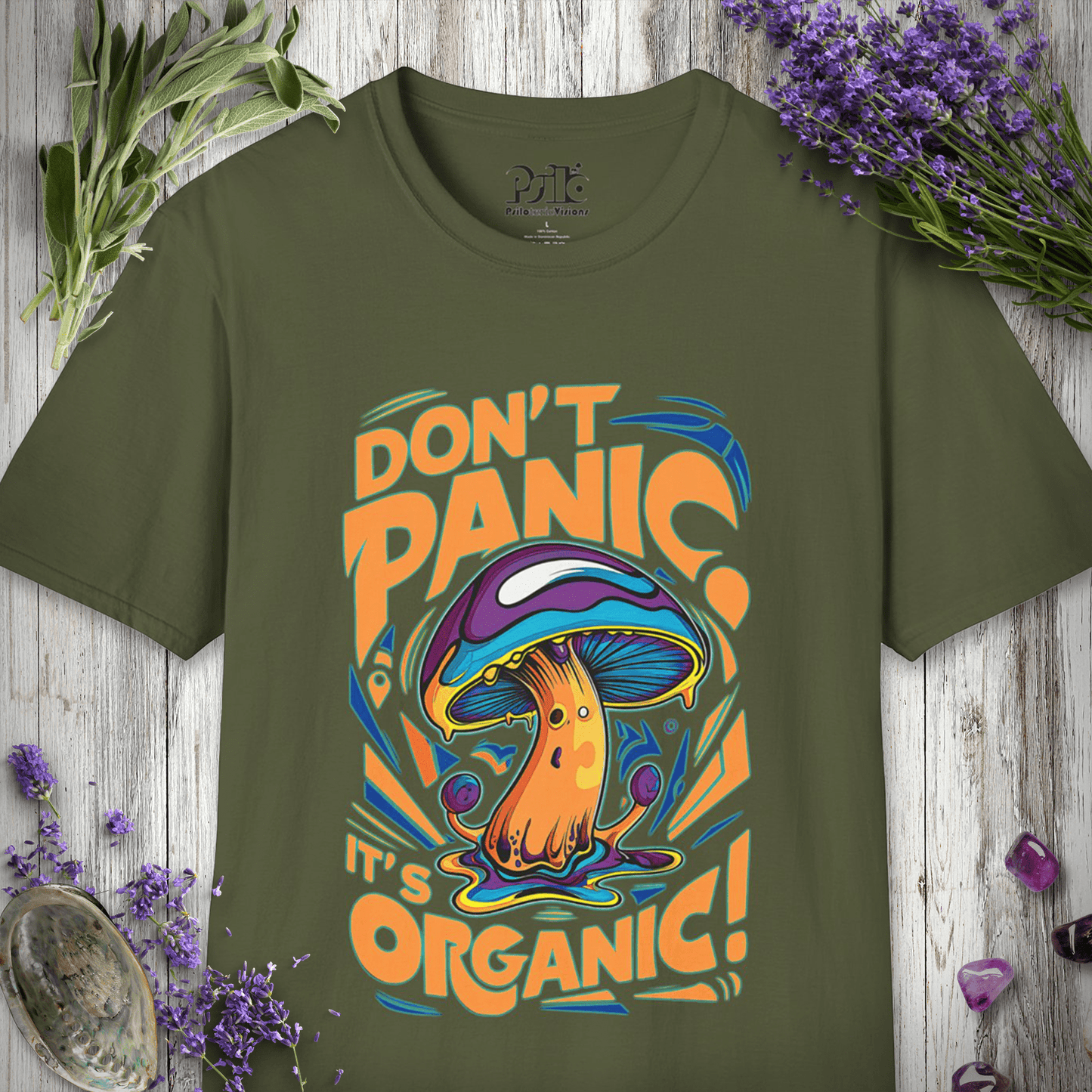 "Don't Panic It's Organic" Unisex T-SHIRT