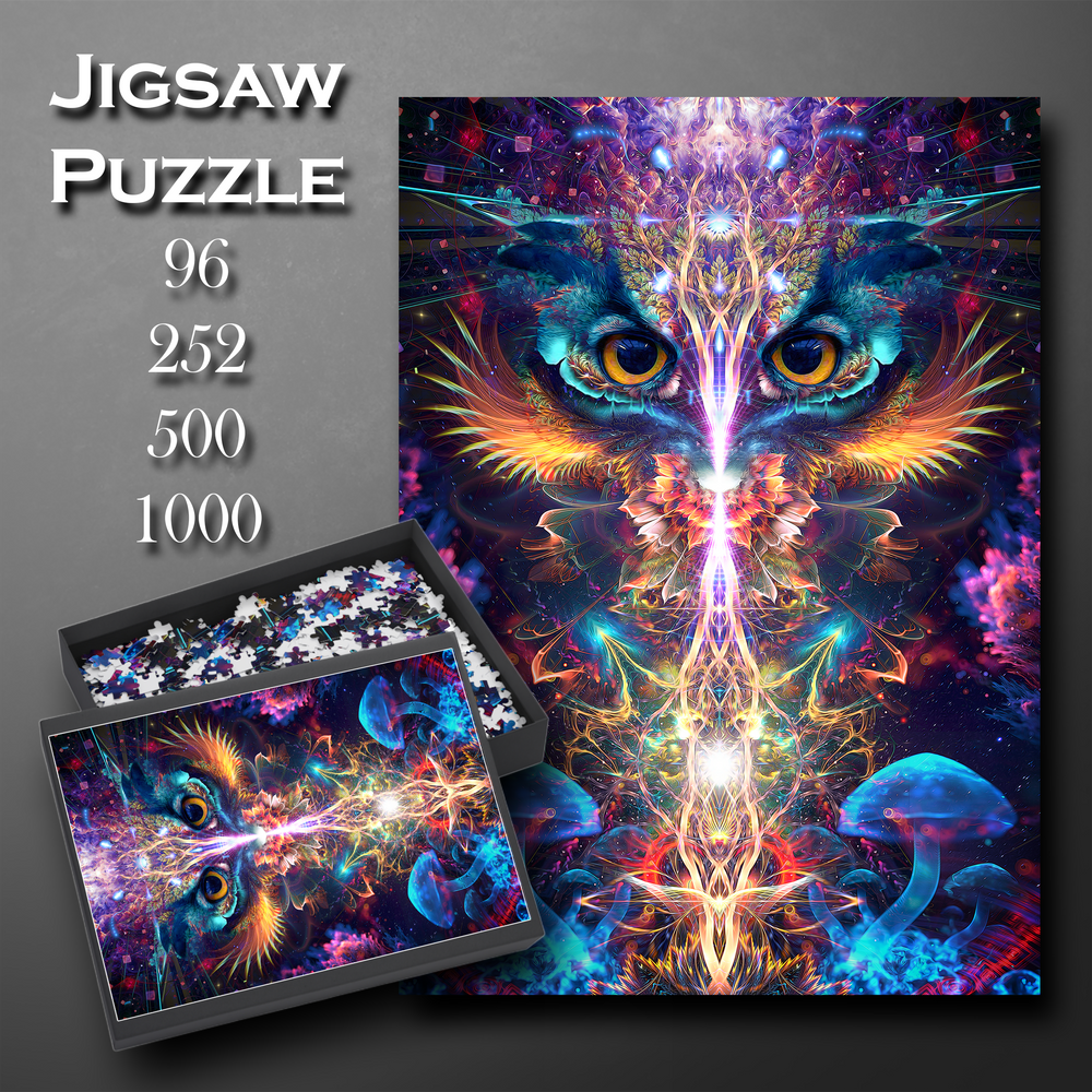 "Peekaboo" Jigsaw Puzzle (96, 252, 500, 1000-Piece)