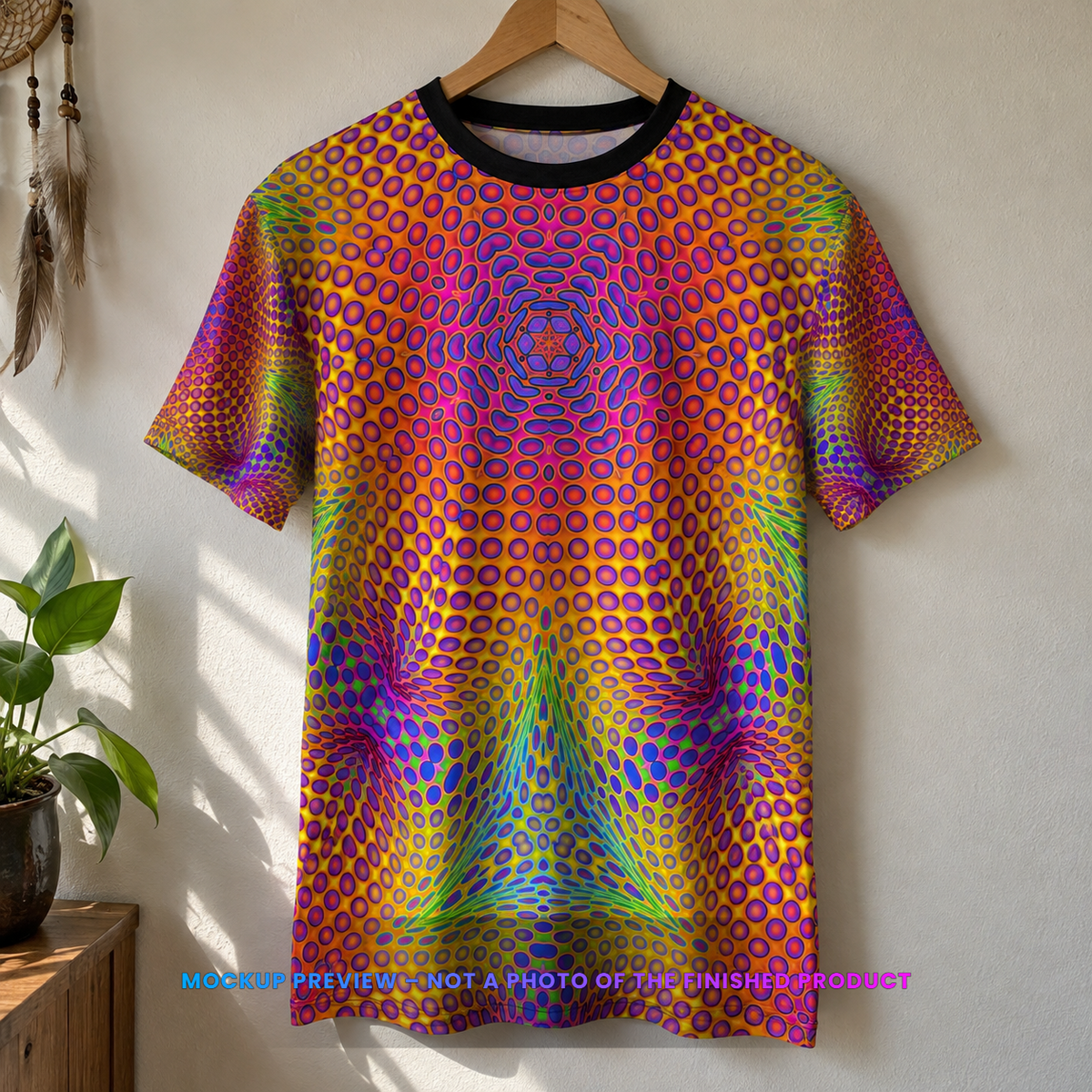 Ride the Bloom unisex premium tee: mockup preview, not a photo of the finished product