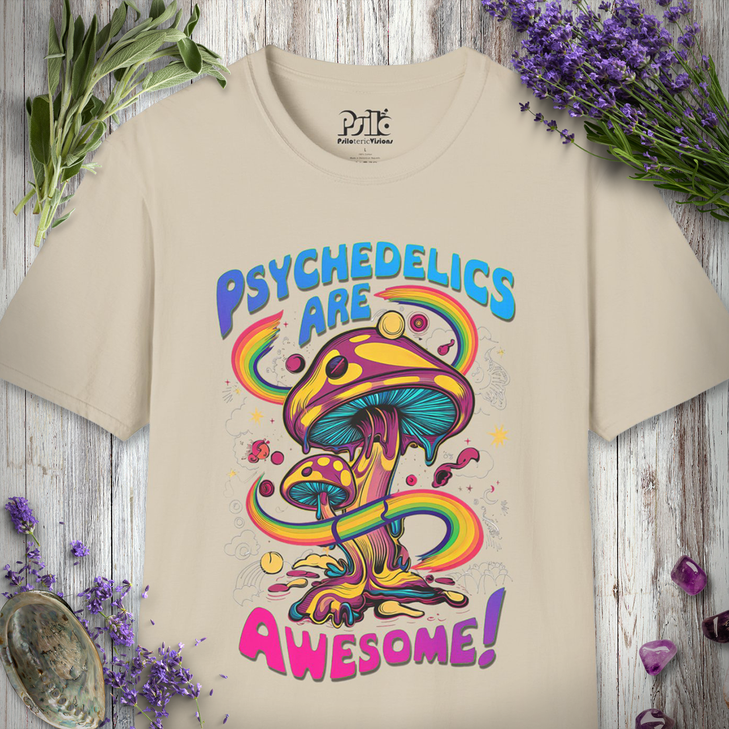 "Psychedelics Are Awesome" Unisex SOFTSTYLE T-SHIRT