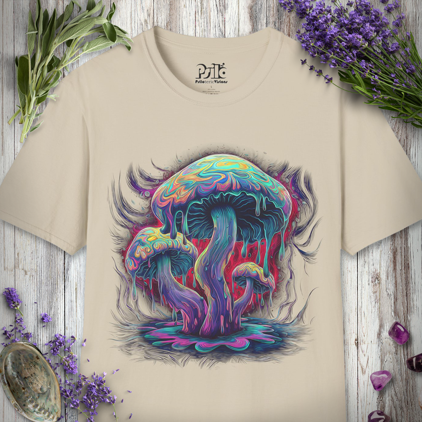 "Dripping Mushrooms" Unisex SOFTSTYLE T-SHIRT