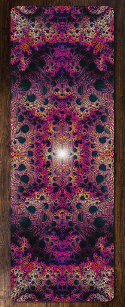 Fractaleon V2 yoga mat, printed edge to edge across the full mat surface.