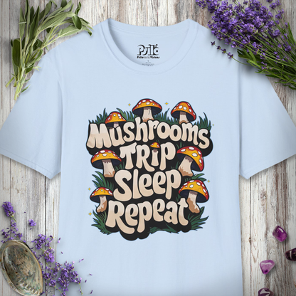 Mushrooms Trip Repeat T-SHIRT