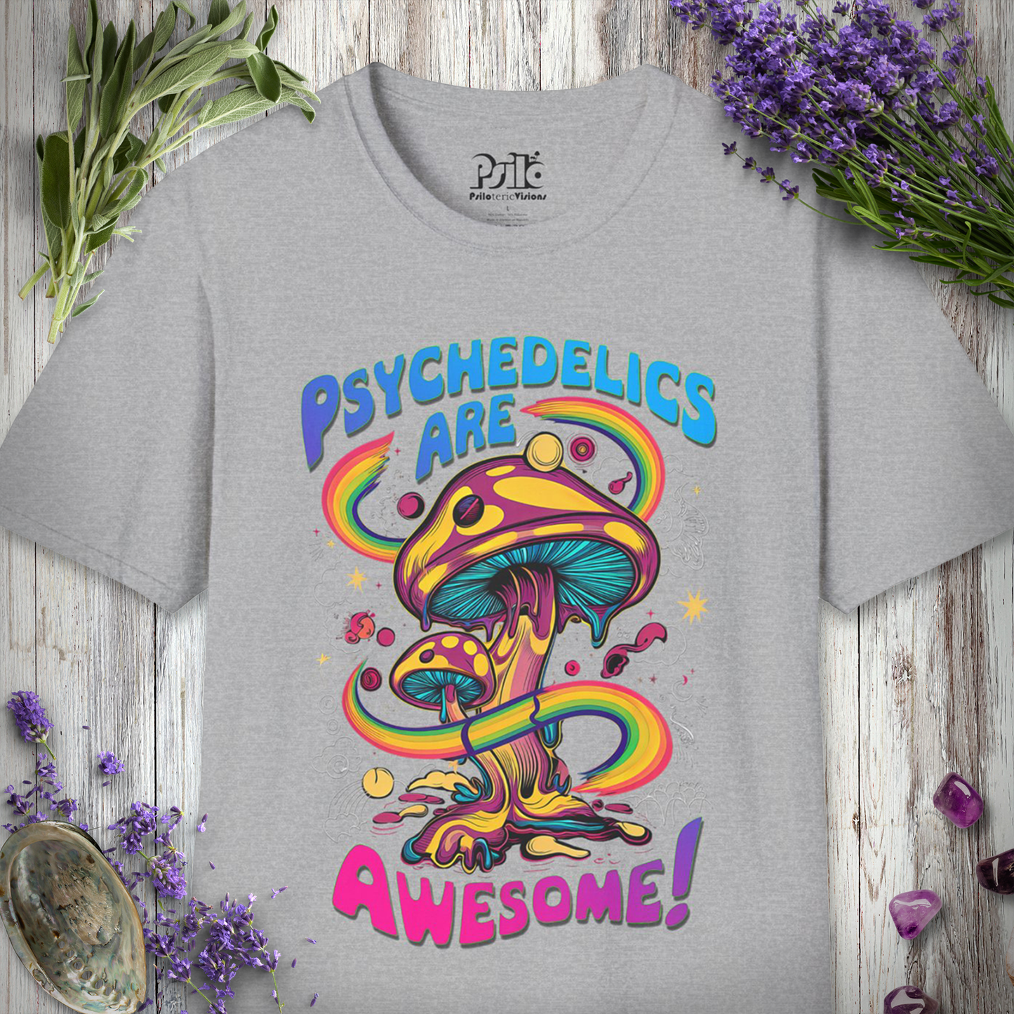 "Psychedelics Are Awesome" Unisex SOFTSTYLE T-SHIRT