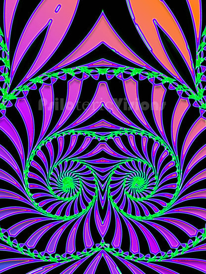 Close-up of The Illusionist design print in vivid color on a men's tank top.