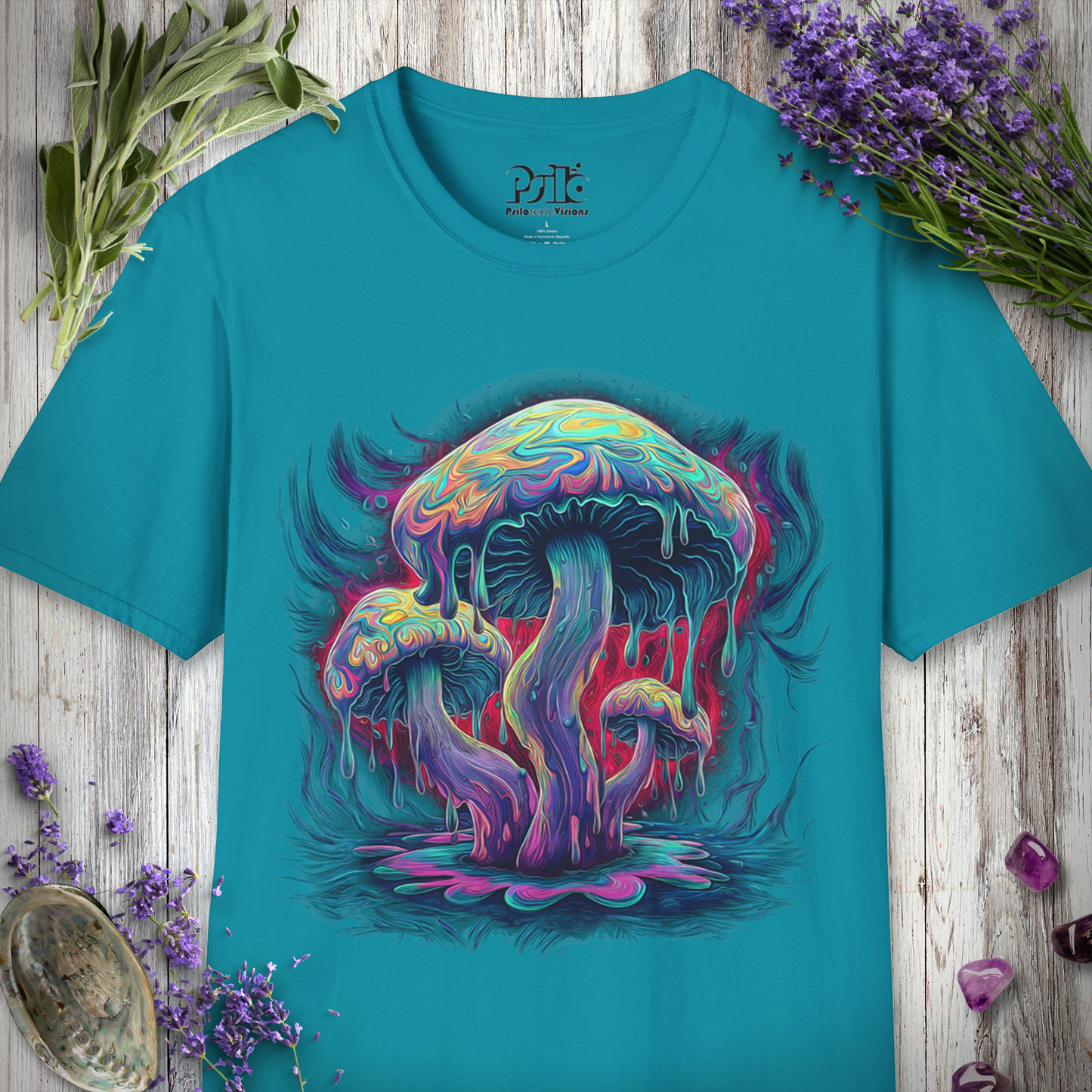 "Dripping Mushrooms" Unisex SOFTSTYLE T-SHIRT