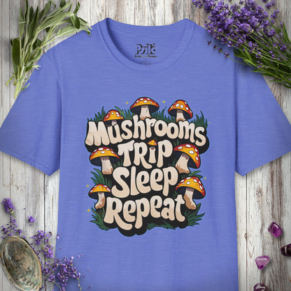 Mushrooms Trip Repeat T-SHIRT