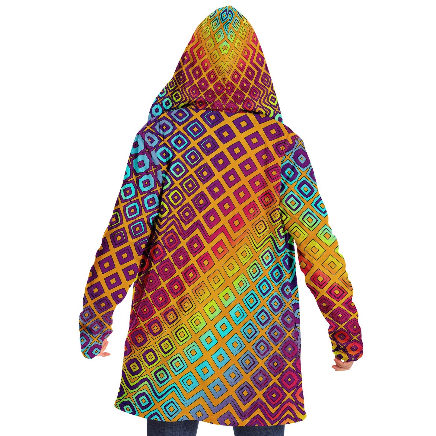 "Peacocking" HOODED CLOAK