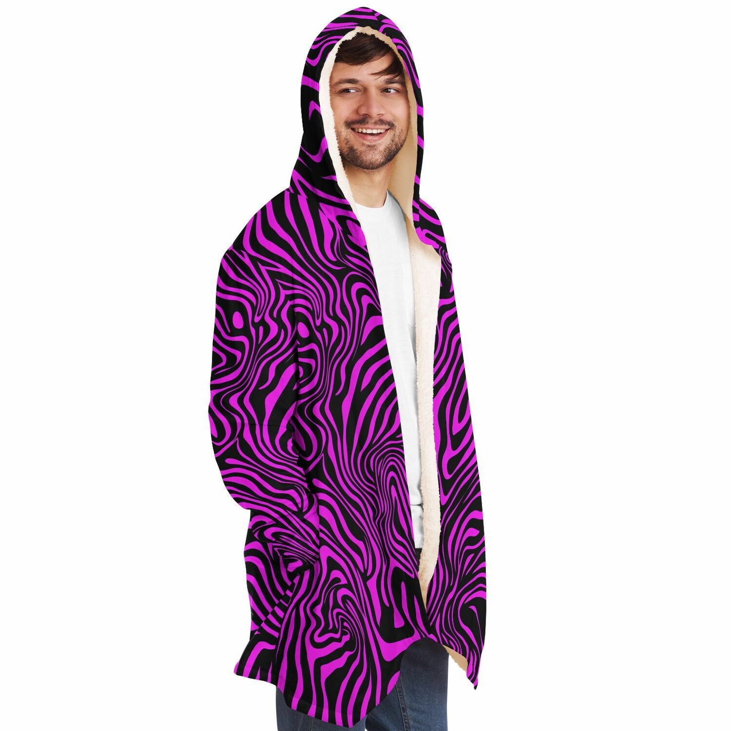 "Pink Zebra" HOODED CLOAK