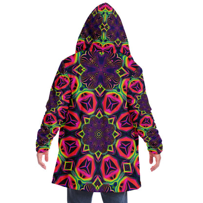 "Psychedelic Tracers Mandala" HOODED CLOAK